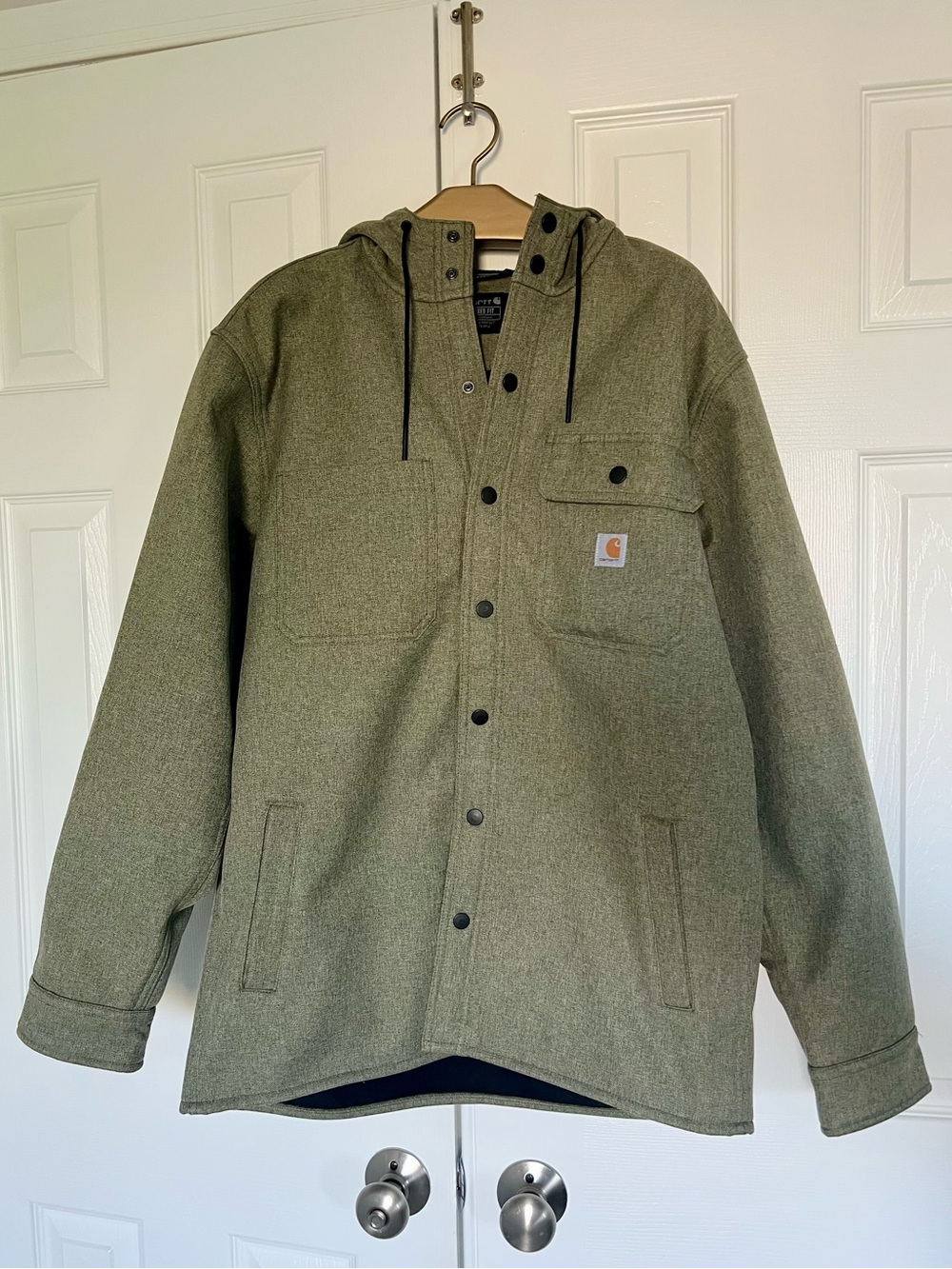 Carhartt Olive Green Hooded Rain Defender Jacket Men’s size Medium